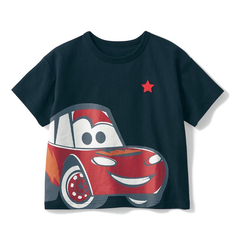 日本千趣會 - 迪士尼印花短袖上衣-大臉米奇-墨綠