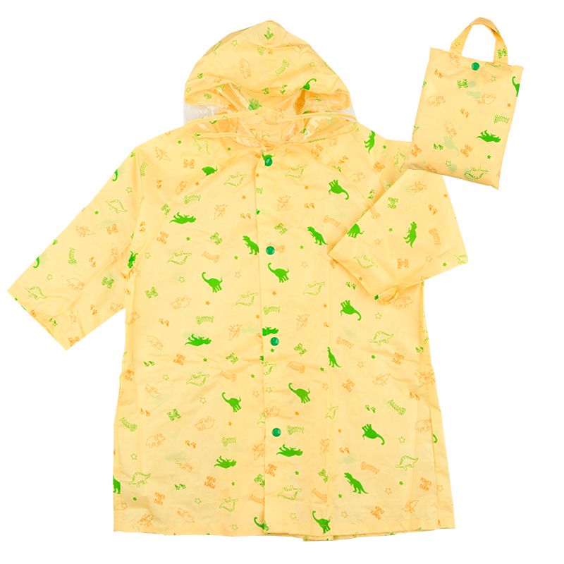 akachan honpo - 雨衣-恐龍-黃色