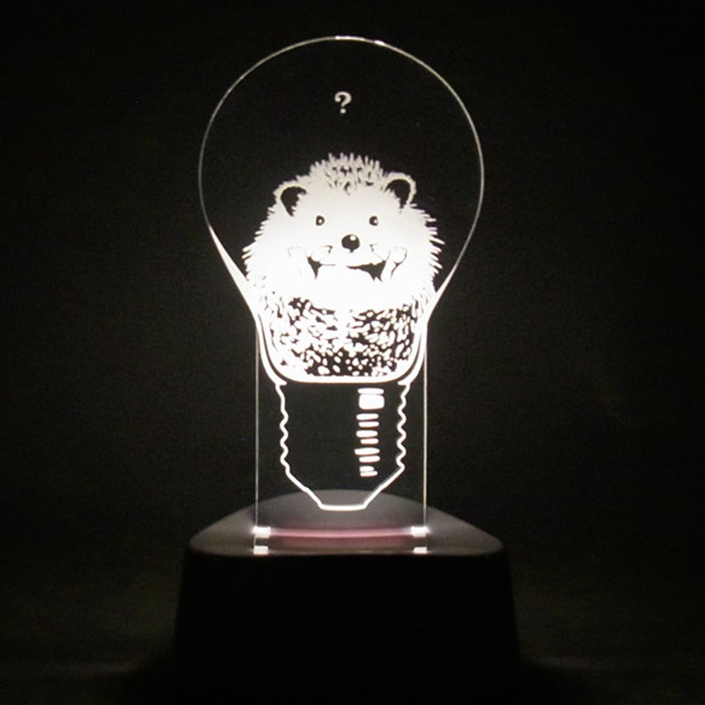 日本 TOYO CASE - LED 感應透明小檯燈-刺蝟燈泡 (10.4x8.6x19.9cm)