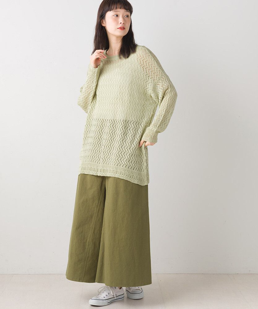 日本女裝代購 - 2WAY幾何鉤針編織薄外套-石墨灰