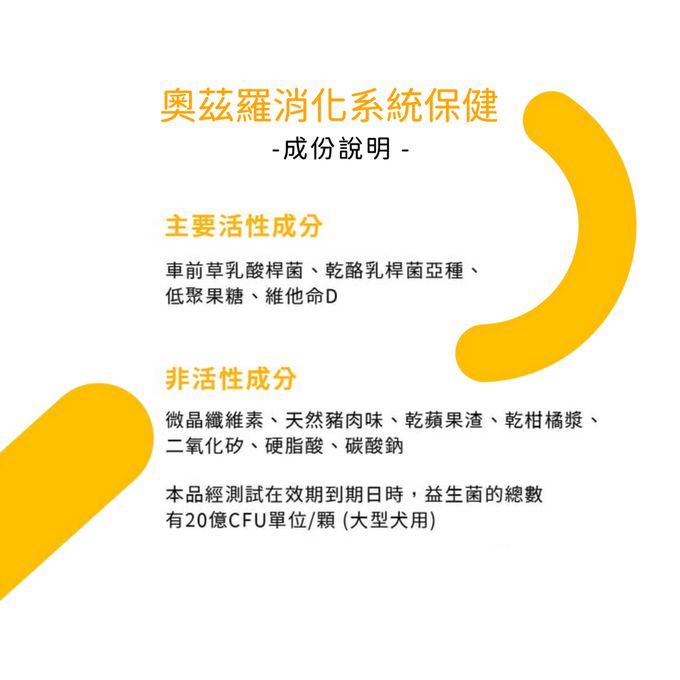 OZLOO奧茲羅 - 消化系統保健 中小型犬 60顆 兩個月份量(益生菌/維持腸道健康)