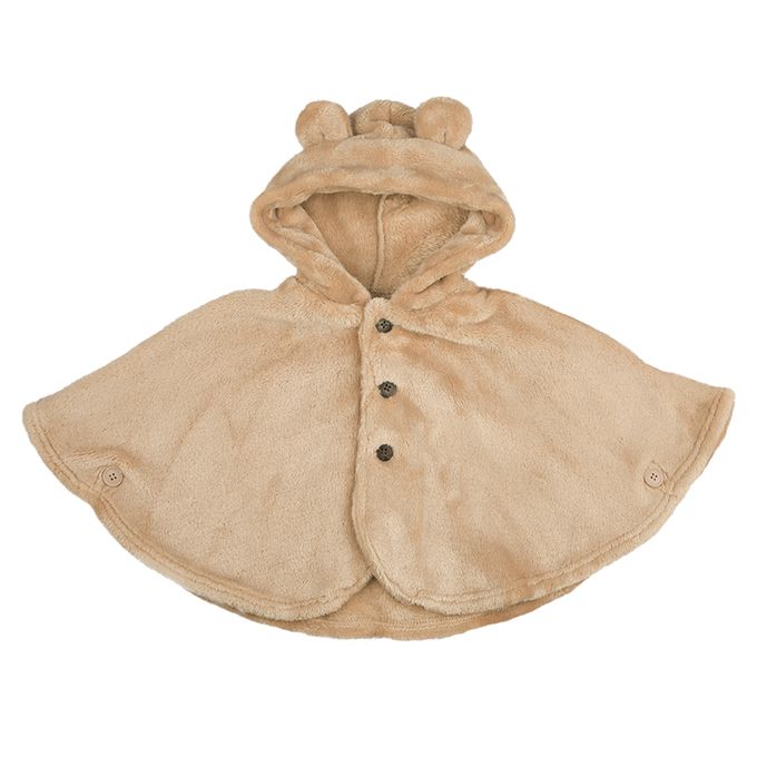 akachan honpo - 斗篷-刷毛-咖啡色 (60~80cm)