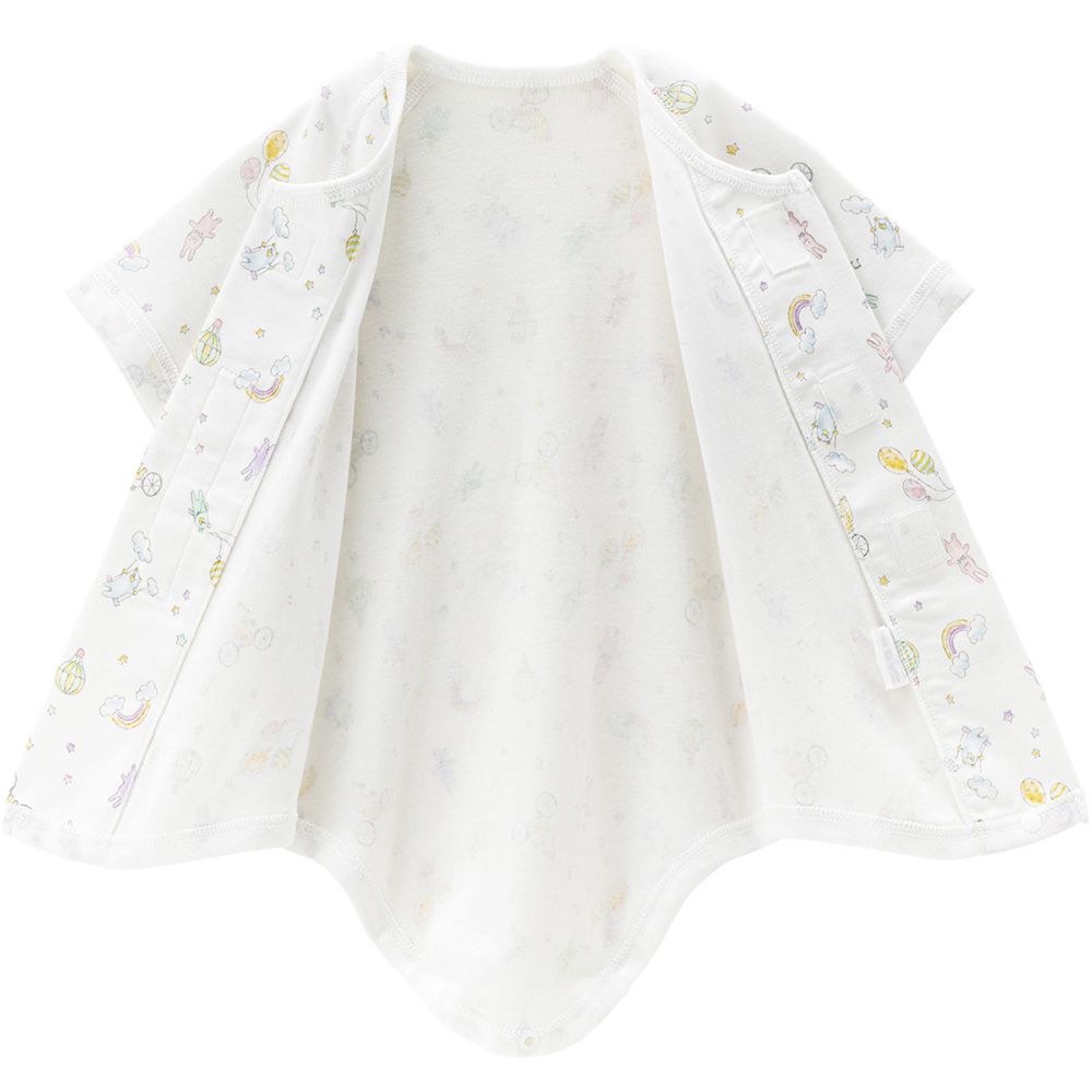 日本 Combi - mini系列-純棉包屁衣(黏貼式)-悠遊趣 (60-70)