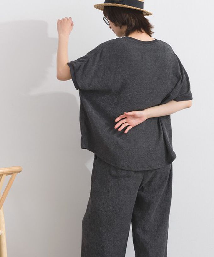 日本 Lupilien - 嫘縈混紡細緻羅紋圓領短袖上衣-青檸綠