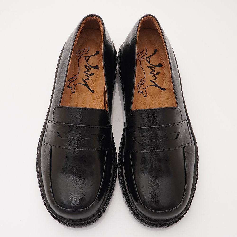 YUMA童鞋 - 台灣製純黑休閒皮鞋(中大童段)台碼-皮鞋-黑