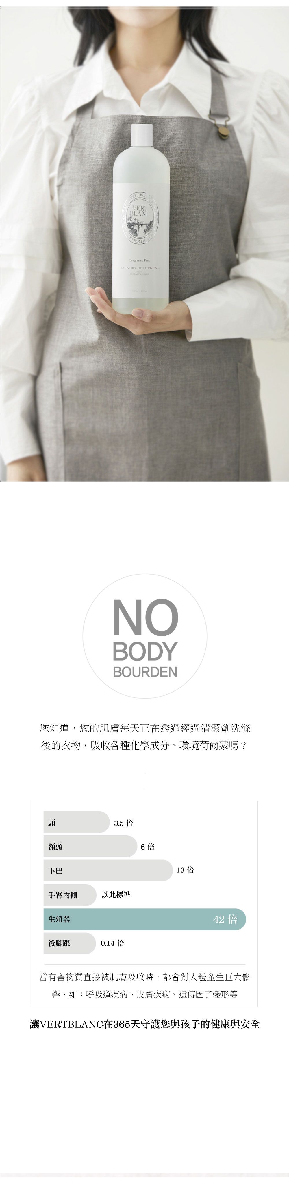 韓國 VERTBLANC - 寶寶天然衣物清潔液-無香味-1000ml