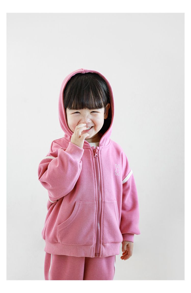 連帽休閒運動外套-熊熊-灰色