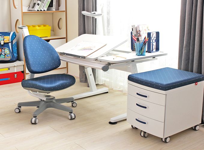 大將作 kid2youth - M6 Plus-XS 成長桌椅組(含BABO椅)/兒童書桌椅-湖水綠-桌面尺寸寬100x長75cm