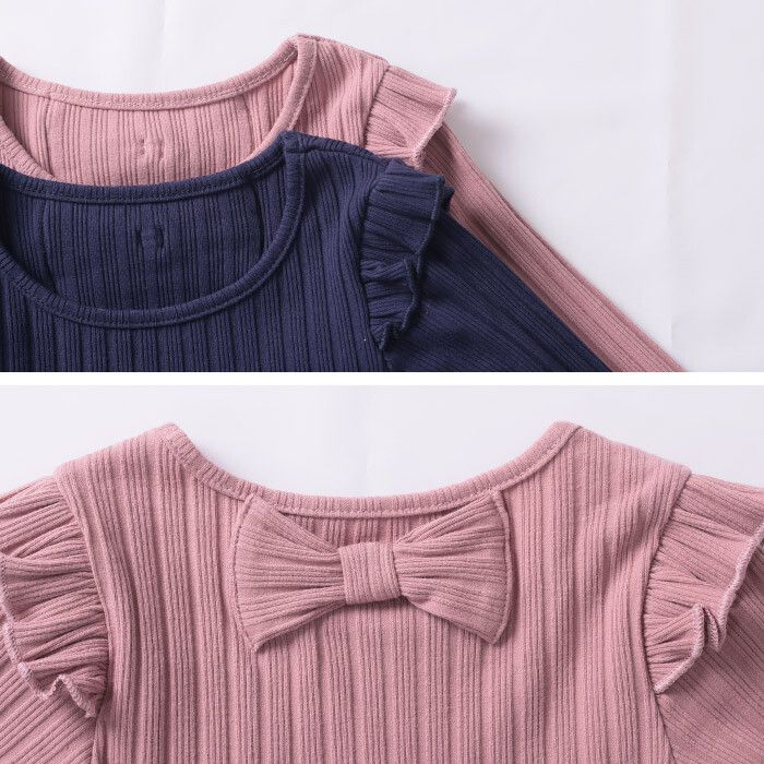 日本 TORIDORY - 羅紋針織薄紗拼接長袖洋裝-深藍