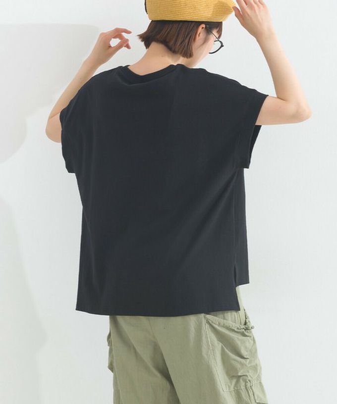 日本 Lupilien - 16OE天竺棉 法式英文標語短袖上衣-白