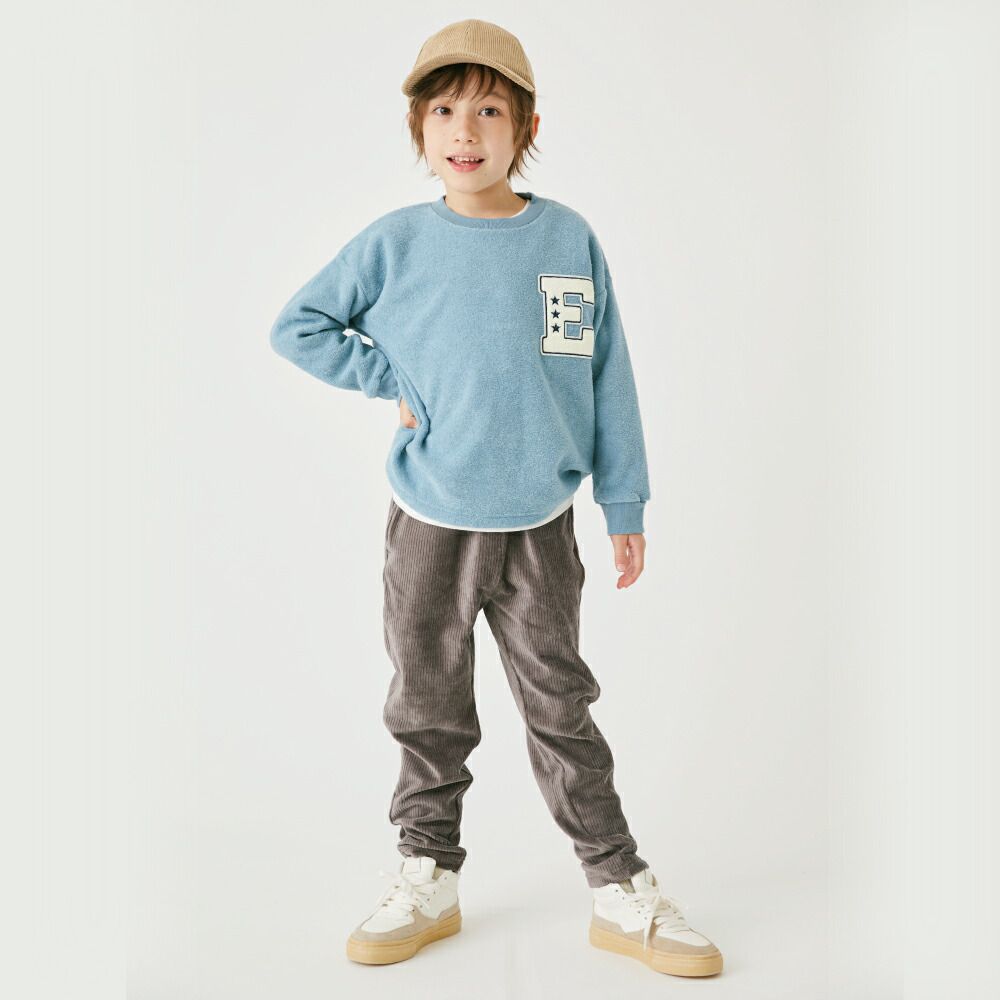 日本 evercloset - 百搭彈力燈芯絨長褲-粉紅