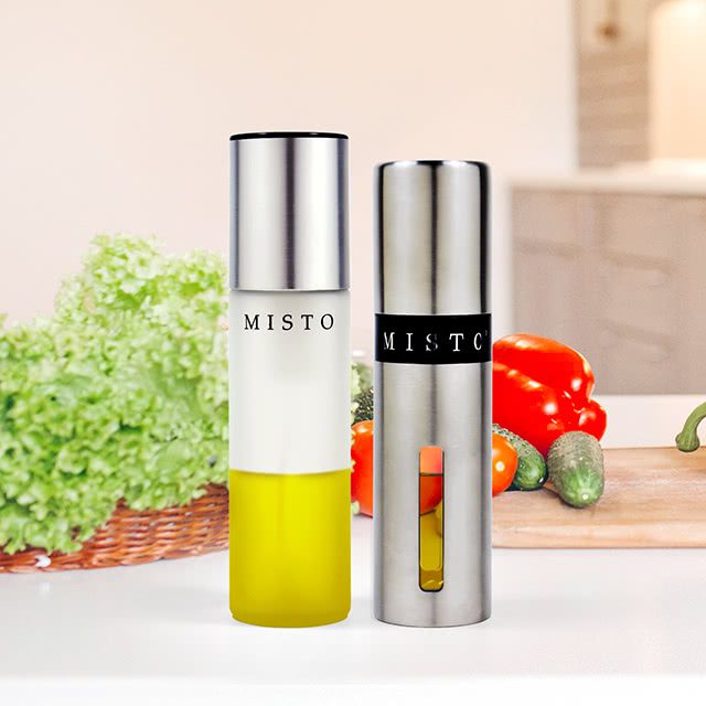 MISTO - 磨砂玻璃瓶霧狀噴油罐/噴油瓶 (直徑 5 x 高 19.6 cm)