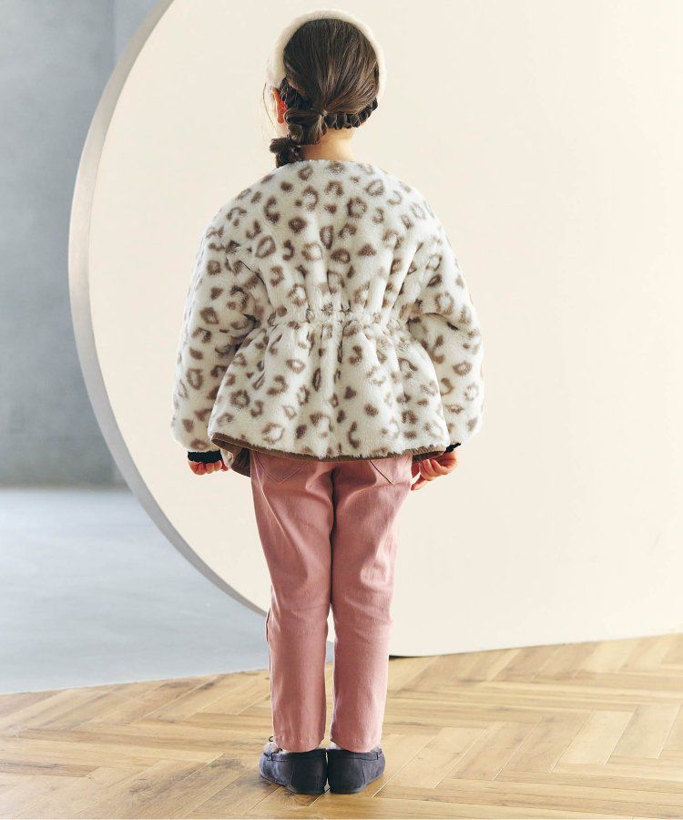 日本 apres les cours - 絎縫束腰氣質金釦雙面穿外套-花朵x淺卡其