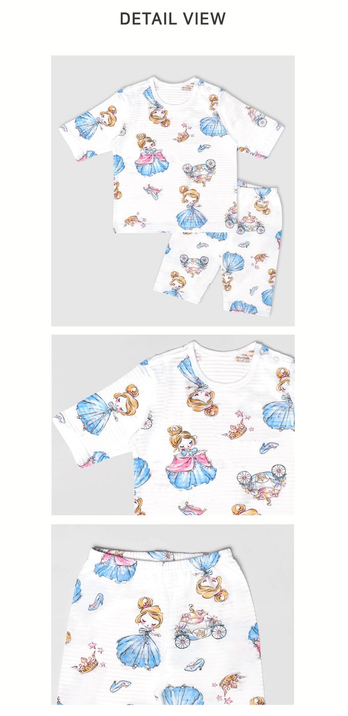 韓國 Mellisse - 韓製輕薄透氣7分袖家居服(無螢光棉)-玻璃鞋公主