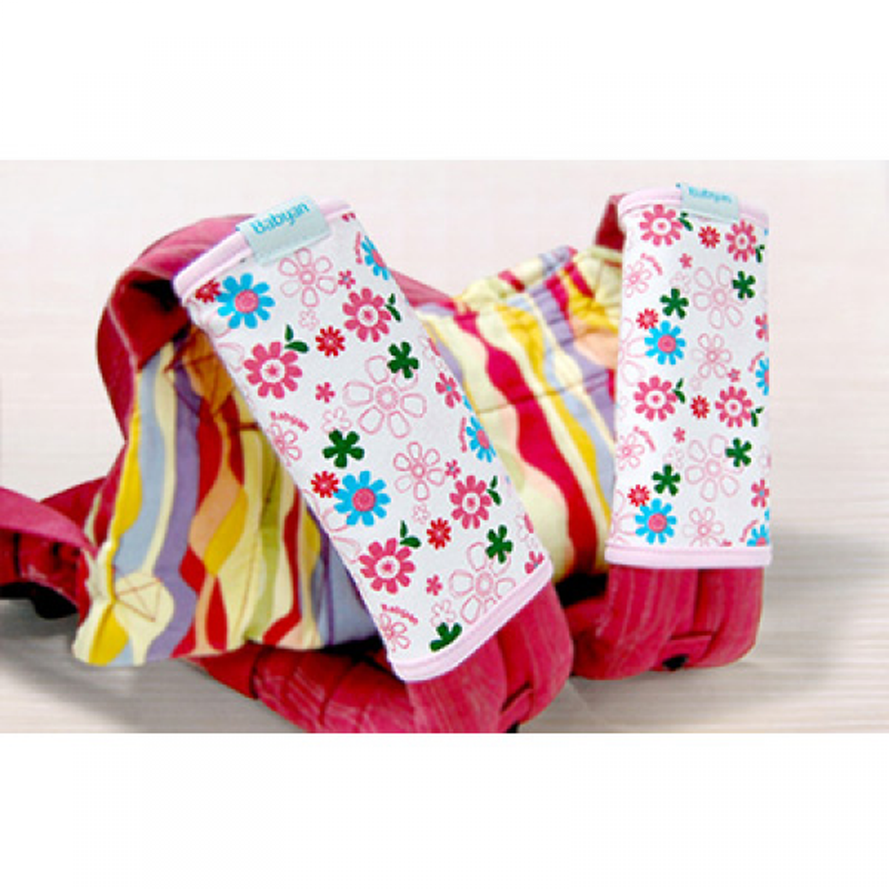 babyan - 100%純棉背巾口水巾(薄款)-百花綻放-兩側