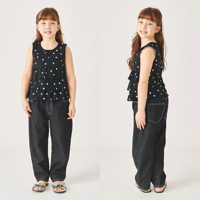 日本 evercloset - 100%棉 蛋糕層次無袖背心-素面-紫