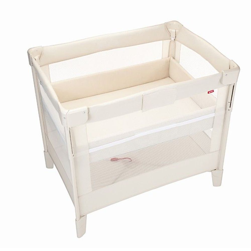 日本 Aprica - COCONEL Air 任意床/可折疊移動式/可攜帶式嬰兒床-牛奶白 WH-新生兒起~2歲左右止｜媽咪愛