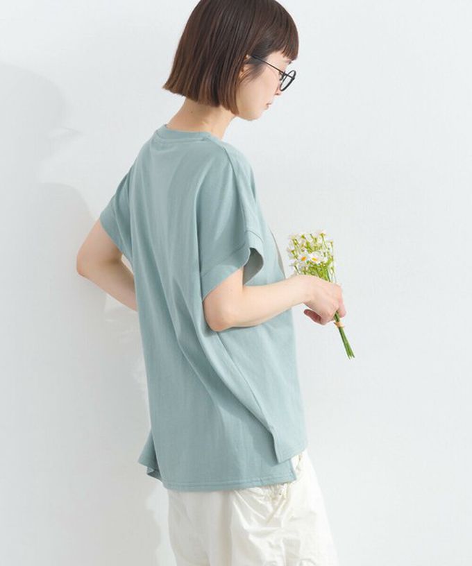 日本 Lupilien - 16支天竺棉 療癒印花法式袖上衣-貓咪的房間-薄荷