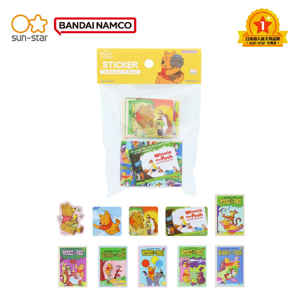 小熊維尼盒裝造型貼紙-漫畫風