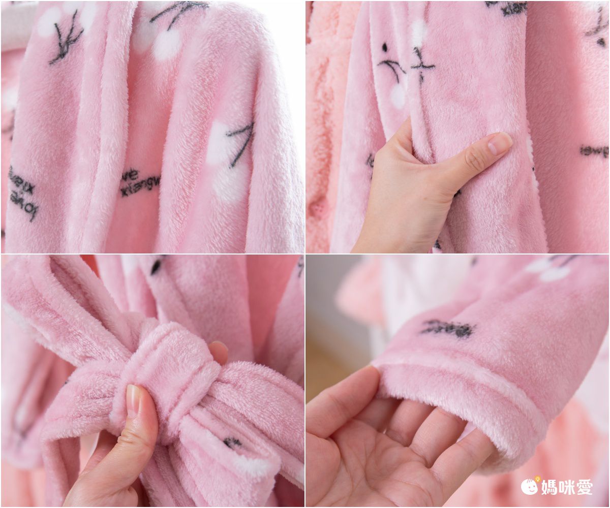 成人超柔軟珊瑚絨睡袍-愛心