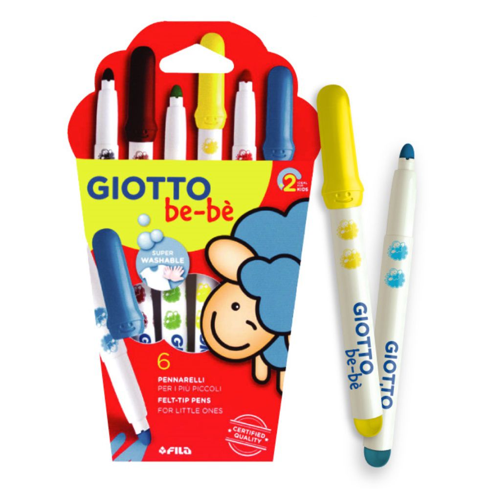 義大利GIOTTO - BEBE 可洗式寶寶彩色筆(6色)