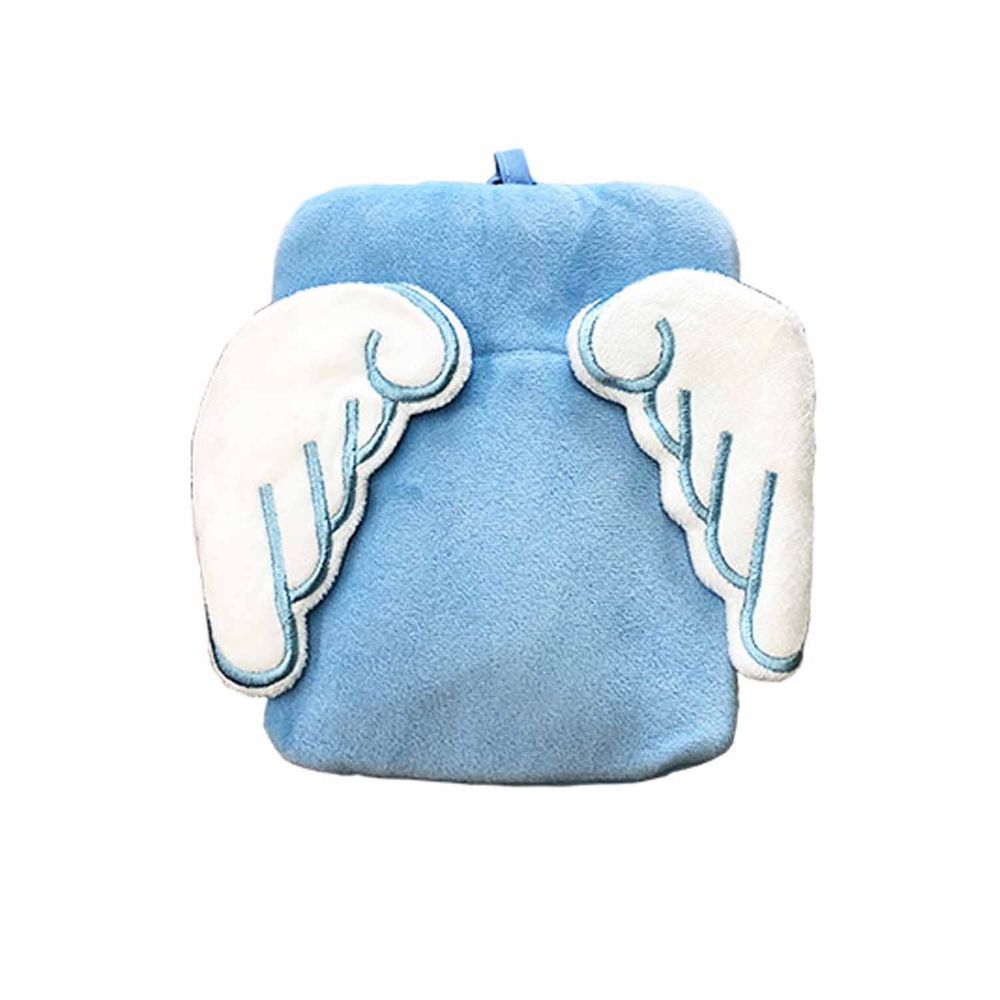 日本涼感雜貨 - 背巾/推車墊 (附保溫保冷劑/可當小背包)-天使翅膀-水藍 (約(15~22)x(18~24)cm)