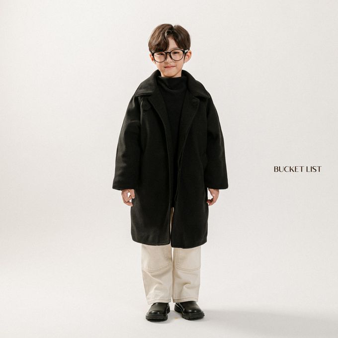 韓國 BUCKET LIST - 韓風小歐巴鋪棉連身大衣-可可咖