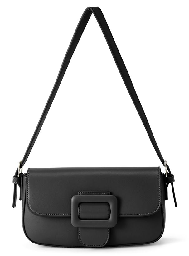 日本 GRL - 方形釦時尚皮質側背包-甜心粉