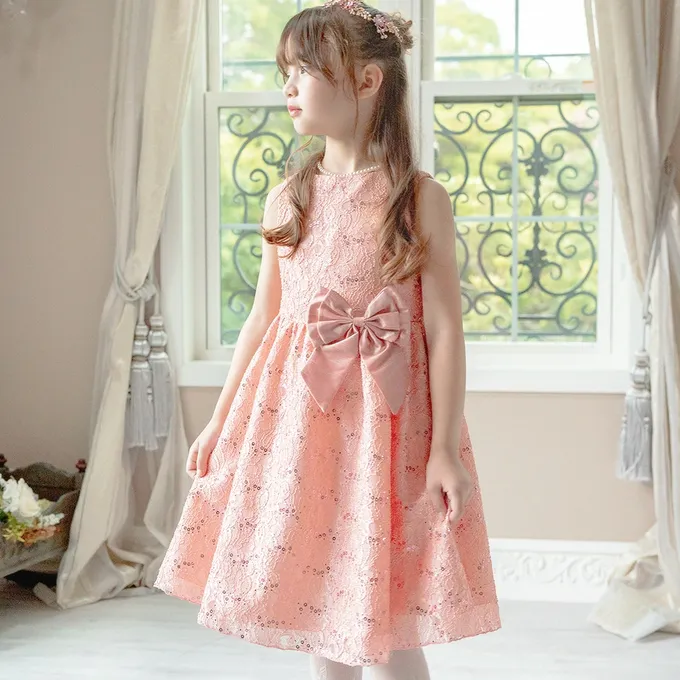 日本 Catherine Cottage - 優雅千金亮片蕾絲洋裝/小禮服-莓果紅