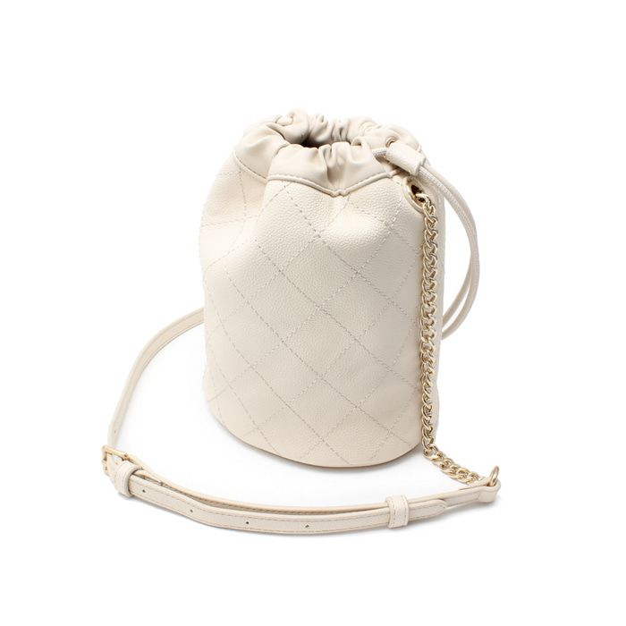 Saint Scott - Michelle金鍊菱紋水桶包-奶油白