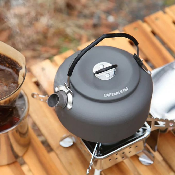 日本CAPTAIN STAG - 戶外露營輕量鋁製水壺1300ml