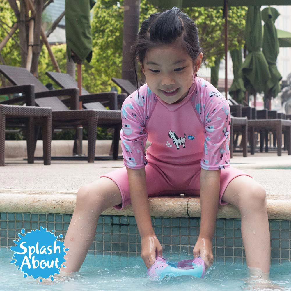 Splash About 潑寶 - UV Combie 兒童防寒泳裝-粉紅動物園