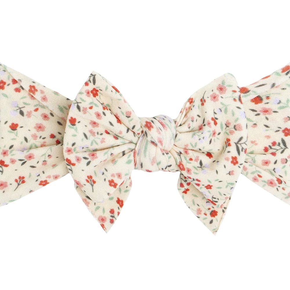 美國baby bling - 純手工極優雅細緻輕柔微彈性/毫無束縛感蝴蝶結髮帶/髮飾_印花黛比系列-優雅夏日