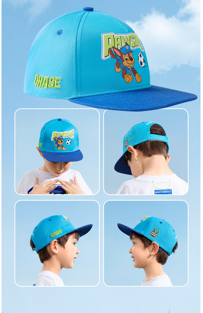 汪汪隊兒童防曬遮陽帽-卡通人物-小礫-黑+綠