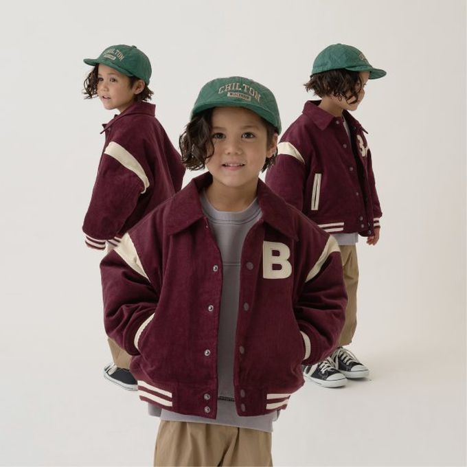 日本 b-ROOM - 燈芯絨率性運動風外套-內裏絎縫-海藍