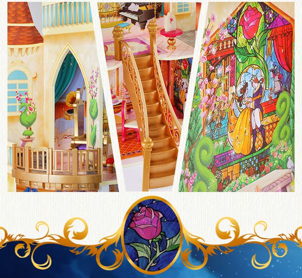 美國 KIDKRAFT - 迪士尼娃娃屋-美女與野獸