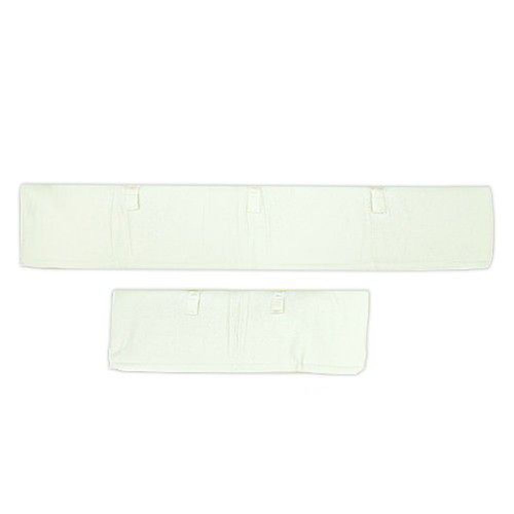 Lori's bumper - 固齒防護嬰兒床欄包-組合(長邊款x1 + 短邊款x1)-白色