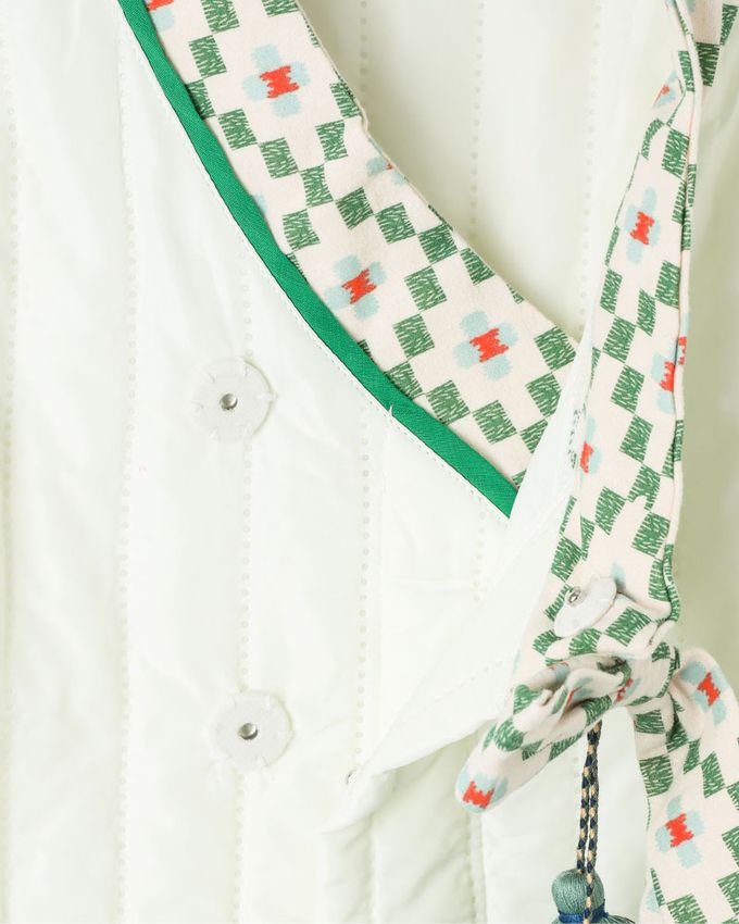 韓國 OZKIZ - 對稱格子印男寶生活韓服套裝