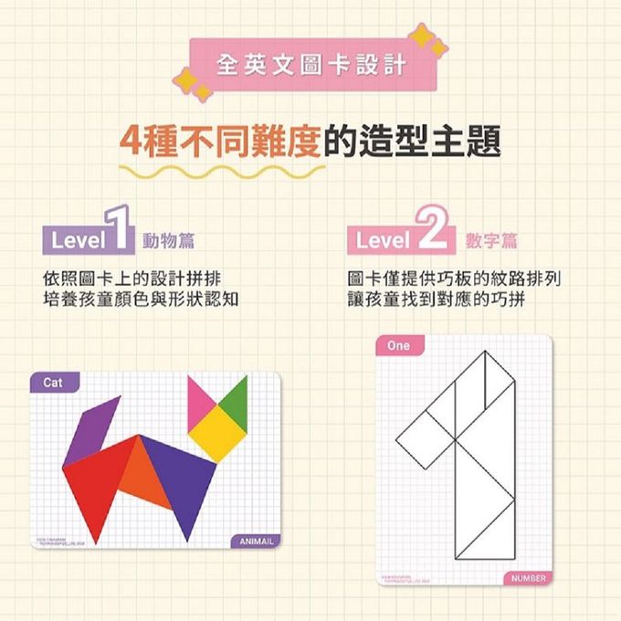 京尼教育 - 【GiSCOO STEAM系列】磁力七巧板 益智教具組