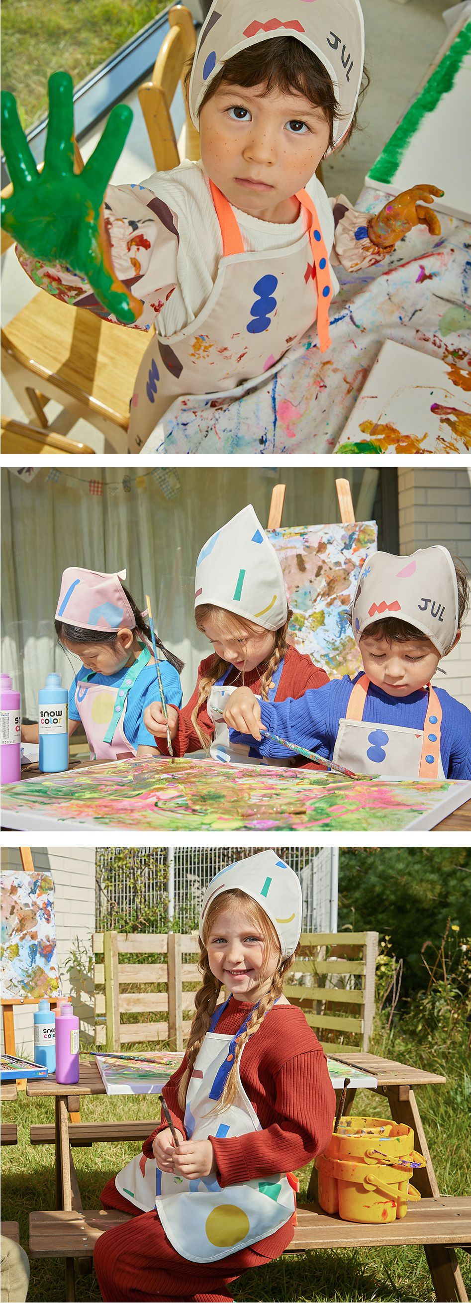 正韓 Julgran 畫畫圍兜 ✦ 大膽創作，不怕弄髒衣服