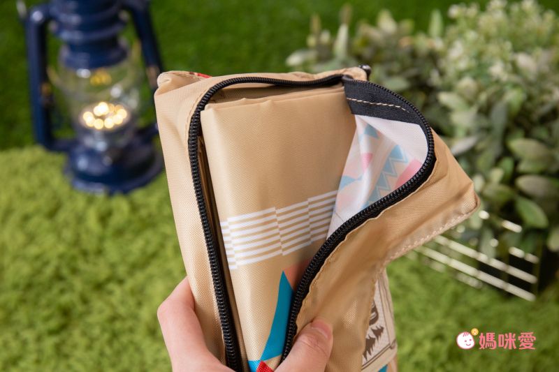 日本現代百貨 - 圖騰輕便野餐墊(附收納袋/地釘*4)(2-3人)-藍 (140x90cm)