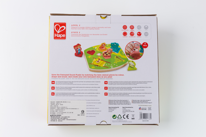 德國 Hape - 快樂農場有聲立體拼圖