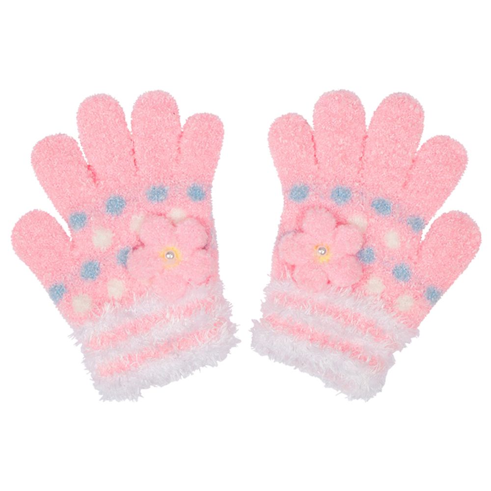 5指手套-小花-日本製