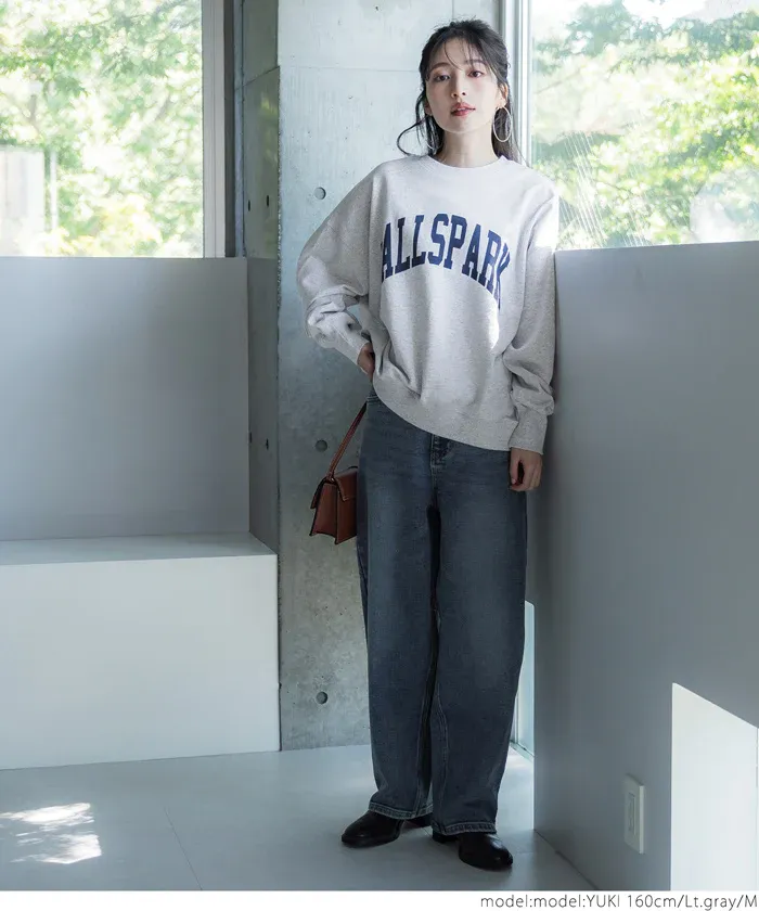 日本 COCA - 裏毛圓領百搭大學T-米杏