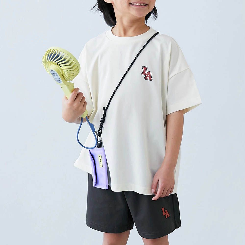 接觸涼感 寬版清爽短袖套裝-LA-白