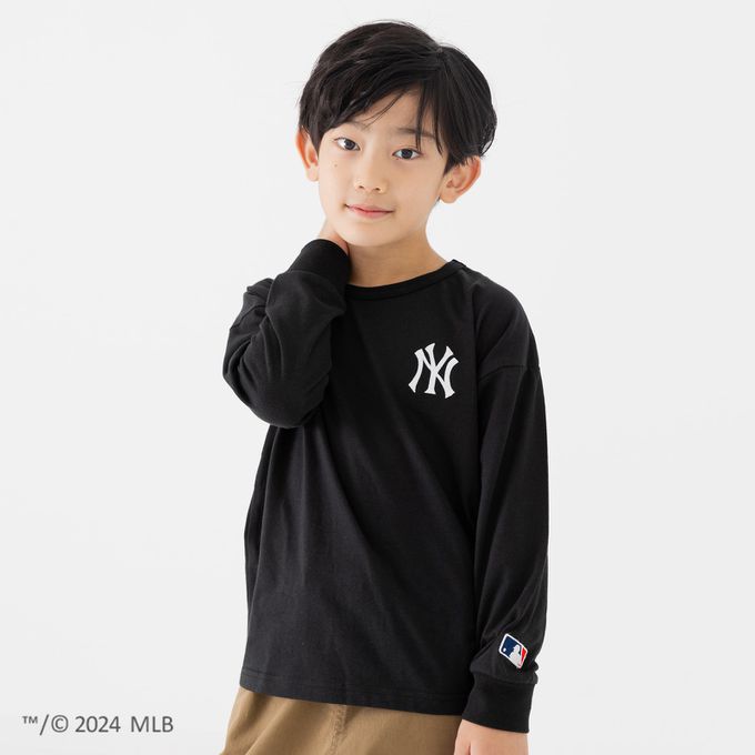 日本 Chil2 - MLB聯名 logo薄長袖上衣-紐約洋基-黑
