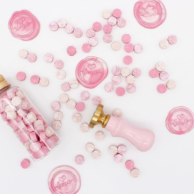 HAPPYMT - 火漆蠟粒大罐裝-有一點怦然心動-粉紅色系