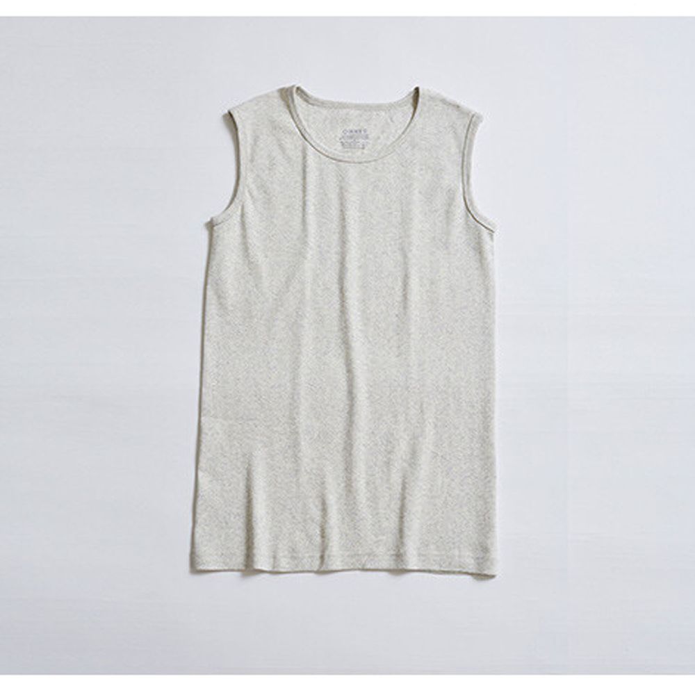 日本 OMNES - 100%有機棉 無袖背心2件組-大人-燕麥