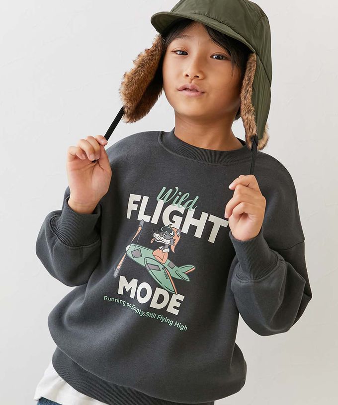 日本 devirock - 熱銷定番 裏起毛落肩大學長袖上衣-CHICAGO-淺灰藍