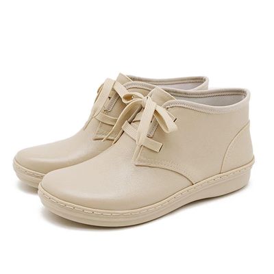 日本服飾代購 - 日本製文藝風大人雨鞋-米杏